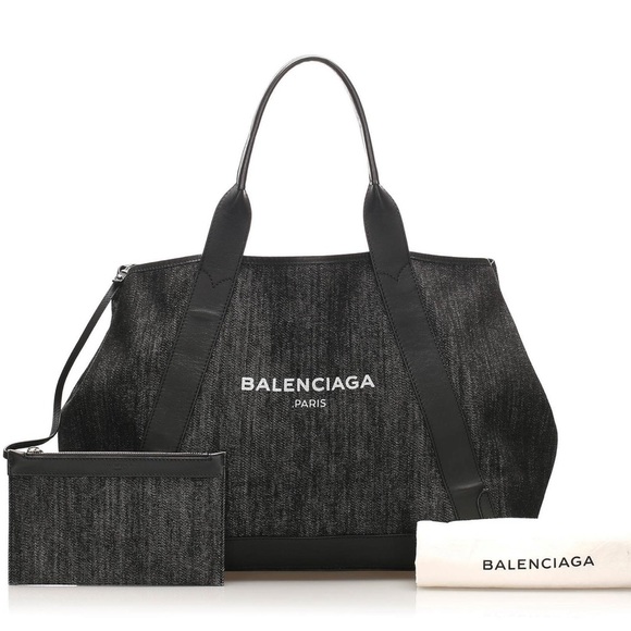 Balenciaga cabas travel tote bag - black/grey - Picture 9 of 13